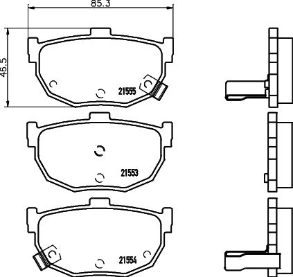 NF PARTS stabdžių trinkelių rinkinys, diskinis stabdys NF0006411